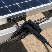 Connecteur solaire en Y en gros 2 vers 1 style FMM MFF MC4 1000V 30A IP67 étanche pour panneaux photovoltaïques, usine OEM