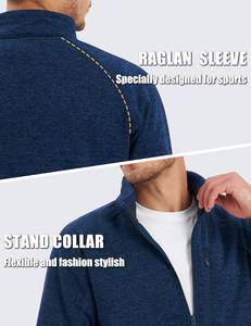 For Men's Casual Stylish Full Zip-up Fleece <strong>Jacket</strong> Windproof Stand Collar Pockets Lightweight Polyester Winter Office Front - Product Image 3