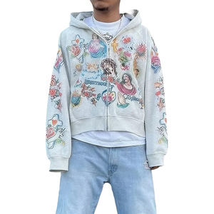 Felpa con Cappuccio Stile Retrò Americano con Lettere <span class=keywords><strong>Rock</strong></span>, 100% Cotone, Vestibilità Regolare, Abbigliamento Sportivo Casual, Streetwear Harajuku, Coordinato per Coppie ODM - Product Image 6