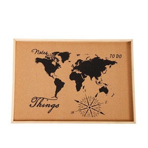 <span class=keywords><strong>Tableau</strong></span> d'affichage mural <span class=keywords><strong>en</strong></span> liège avec cadre <span class=keywords><strong>en</strong></span> bois, <span class=keywords><strong>carte</strong></span> <span class=keywords><strong>du</strong></span> <span class=keywords><strong>monde</strong></span>, fabrication OEM, <span class=keywords><strong>tableau</strong></span> d'affichage à un seul côté pour les murs - Product Image 2