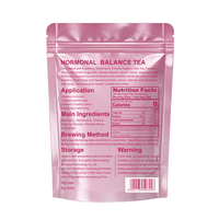 Thé pour le bien-être hormonal des femmes, plantes naturelles, rose, framboise, sachets de thé en pyramide, éclat radieux
