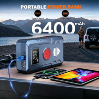 SHARMEAL Fabricant 2000A 6400mAh Démarreur de Batterie de Voiture Portable 12V avec Pompe à Air et Batterie Externe
