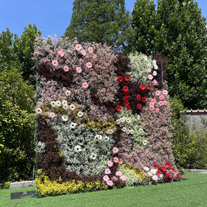 Ventes d'usine Mur de fleurs en <span class=keywords><strong>soie</strong></span> 3D Rose blanche 8 pieds x 8 pieds Rouleau de fond de scène de mariage Photographie d'événements Décoration de haute qualité - Product Image 4