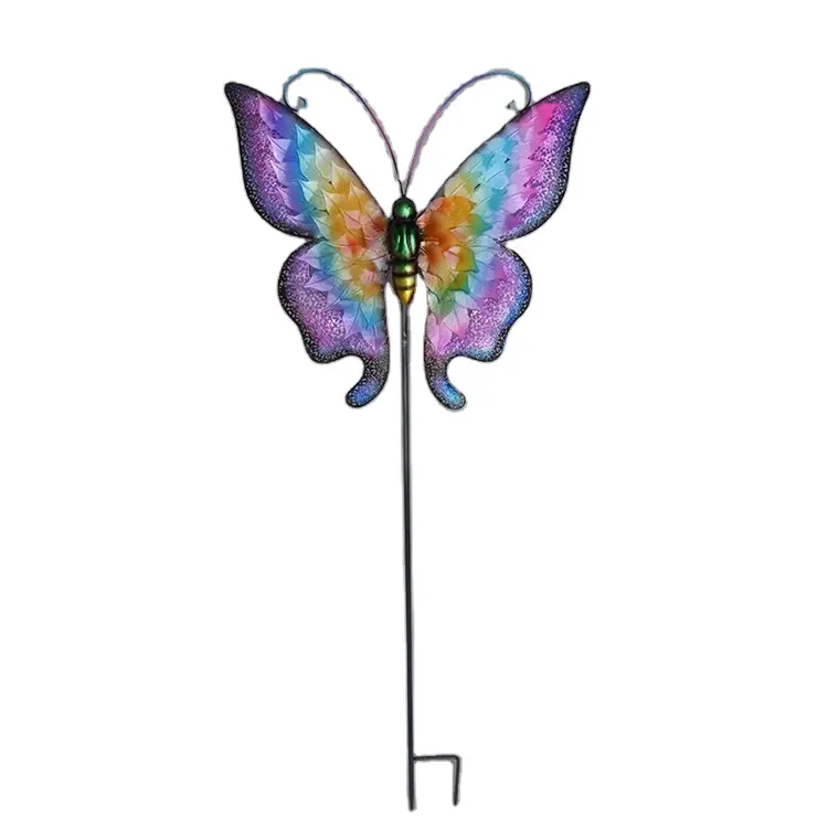 Hecho de hierro de estilo de arte de mariposa decoración de jardín Popular mariposa de Metal jardín de mariposas juego