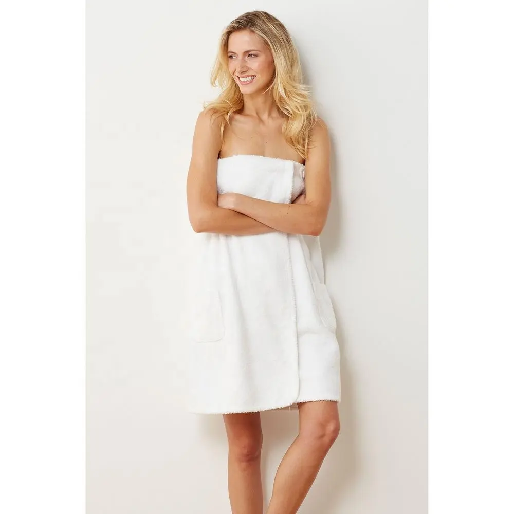 थोक स्नान गाउन स्नान तौलिया स्कर्ट बाथरोब कस्टम लोगो 100% कपास सुपर शोषक टेरी स्पा शरीर स्नान लपेटें तौलिया के लिए महिलाओं