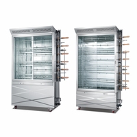 Four à rôtir poulet rotatif automatique en acier inoxydable à gaz, barbecue rotissoire à poulet - Grande Vente