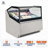 Congélateur à crème glacée en acier inoxydable commercial pour restaurant, hôtel, restauration, café, boulangerie, buffet, service alimentaire, équipement de cuisine