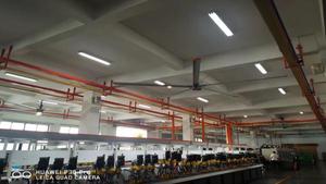 Moteur synchrone à aimants permanents PMSM efficace, pales en alliage d'aluminium et de magnésium de 24 pieds (7,3 m), ventilateur HVLS silencieux à 38 dB, Keystone - Product Image 2
