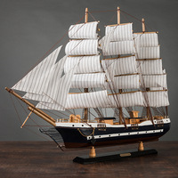 Bateau en bois artisanal de 80 cm, décoration de bureau nautique méditerranéenne, modèle de voilier en bois, souvenirs