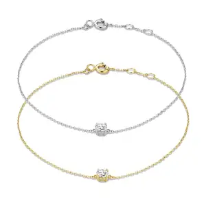 Groothandelsprijs 925 Sterling Zilver Custom 4 Klauw Alleen Zirkonia Diamanten Armband Voor Vrouwen Mode Jelewelry