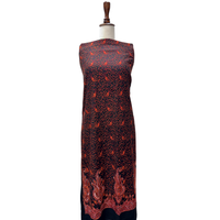 Ensemble de broderie machine traditionnelle pour femme, 3 pièces, avec surpiqûres décoratives, textile haut de gamme, vente en gros personnalisée, usine OEM ODM