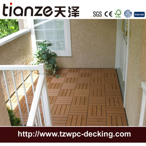 Trắng tếch nâu đen Terrace tầng Composite <span class=keywords><strong>WPC</strong></span> <span class=keywords><strong>decking</strong></span> gạch gỗ nhựa <span class=keywords><strong>WPC</strong></span> lồng vào nhau DIY gạch lát sàn - Product Image 5