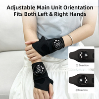 Masseur électrique pour les mains avec EMS et TENS, support de poignet sans fil, appareil de massage chauffant pour soulager l'arthrite