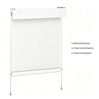 Stores extérieurs motorisés avec guide-câble en acier, résistants au vent, imperméables, protection UV, pour patio, pergola, pare-soleil, taille personnalisée