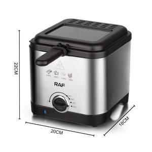 RAF 1000W Deep Fryer Penggorengan Listrik Kapasitas 2L Dengan Kontrol Termostatik Keranjang Lepas Pasang dan Sistem Penyimpanan Kabel - Product Image 5