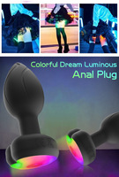 Articles pour adultes, plug anal LED clignotant arc-en-ciel, télécommande, vibrateurs en silicone érotiques pour hommes et femmes, jouets sexuels, masturbateur anal