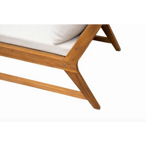 Ensemble de canapés d'extérieur modernes en bois d'acacia avec coussins pour hôtel, complexe hôtelier, patio, résistant aux UV, tressage de corde rond, respirant - Product Image 5