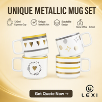 Tasse à espresso empilable en porcelaine de 120 ml, style campagnard unique avec poignée, couleur personnalisable, pour la maison, le bureau et la rentrée scolaire