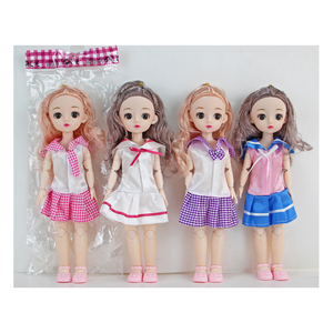 Poupées de mode 3D en PVC de 30 cm avec des yeux réalistes, des robes de styles variés et des accessoires pour cheveux, des bandeaux, des jouets en peluche de dessins animés - Product Image 5