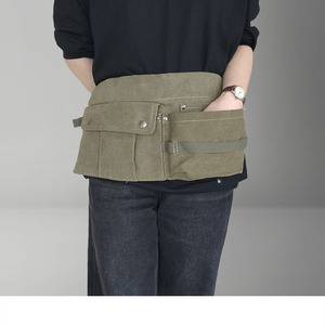 Sac de taille de rangement, vêtements de travail spéciaux pour l'extérieur, horticulteurs, menuisiers, toile épaisse résistante à l'usure, tablier demi-corps, hommes - Product Image 2