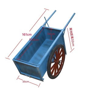 Cui Square Wheelbarrow 161x103x35cm Metal Tray 1 Wheel Construction Garden Cart - Product Image 1