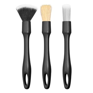 Kit de brosses de détaillage pour <span class=keywords><strong>voiture</strong></span> en poils de sanglier, intérieur et extérieur automobile, microfibre <span class=keywords><strong>anti</strong></span>-rayures, <span class=keywords><strong>brosse</strong></span> de détaillage automobile <span class=keywords><strong>anti</strong></span>-chimique - Product Image 1