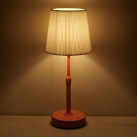 Lámpara de Escritorio LED Recargable de Estilo Moderno, Ajustable en Altura, con Pantalla de Tela Táctil, Regulable, para Restaurante, Mesita de Noche, Simple
