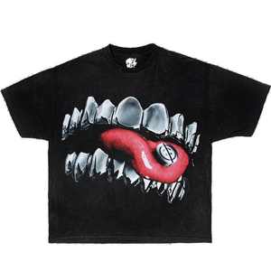 เสื้อยืดกราฟิก Grillz Unhappy Tablet ทรงโอเวอร์ไซส์ คอกลม สตรีทแวร์ ผู้ชาย ผ้าฝ้ายเจอร์ซีย์ 100% พิมพ์ลาย แขนสั้น - Product Image 1