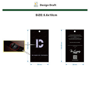 Customized Printed Name Logo UV Printing Glossy <b>Black</b> Paper Hang Tag <b>String</b> Low MOQ Eco Recyclable Clothing Shoes Swing Hang Tag - Product Image 6