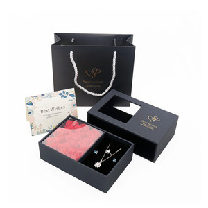 Scatole d'imballaggio dei gioielli del rossetto della collana dell'anello degli <span class=keywords><strong>orecchini</strong></span> del contenitore di regalo del <span class=keywords><strong>fiore</strong></span> immortale - Product Image 1