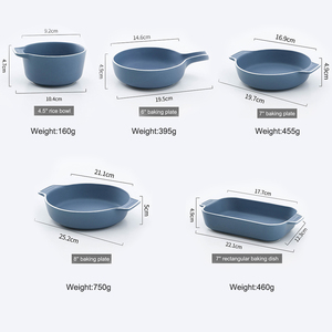 Bán Buôn Vòng Hình Chữ Nhật Lớn Lò Nướng Bánh Mì Sứ <span class=keywords><strong>Baking</strong></span> Tray Gốm Nướng Chảo Món Ăn Bakeware - Product Image 6