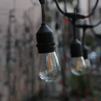 Guirlande lumineuse vintage à ampoules S14, led, pour noël, éclairage décoratif, usage extérieur et intérieur, étanche, edison, pour les vacances