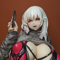 Figura Coleccionable de Anime Bishoujo Sexy Miki de PVC, Modelo de Juguete para Decoración de PC, Figura de Hermana en Pose de Sentadilla, Regalo para Adultos