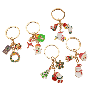 Portachiavi Serie Natalizia Cartoon Carino con Babbo Natale e Albero, Regalo di Capodanno per Amici e Famiglia - Product Image 2