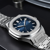 Vente en Gros Authentique de Luxe Montre Mécanique Casio pour Hommes Boîtier Carré en Acier Inoxydable Mouvement Seiko Lumineux