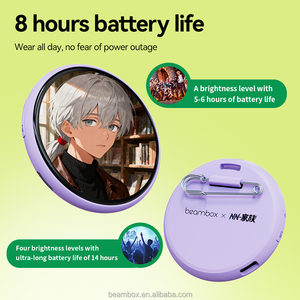 Badge numérique dynamique intelligent Beambox AI Ebadge 2025 avec écran IPS, lecture de <span class=keywords><strong>GIF</strong></span> et de vidéos, parfait pour les événements ACG et d'anime - Product Image 2
