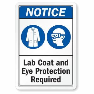 Avertissement - Les blouses de laboratoire doivent être portées dans cette zone - Product Image 5