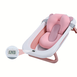 Bañeras Plegables para Bebés con Asientos, Bañera Lilas Bebe, Conexión con Ducha, Bañera con Cambiador - Product Image 1