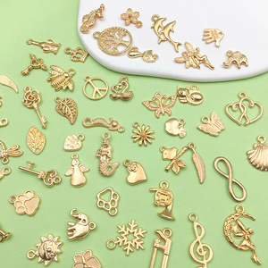 Mixed 51Kc Gold Pendant Charms DIY Jewelry Accessories Various Shapes For <b>Bracelet</b> Necklace Making - Product Image 4