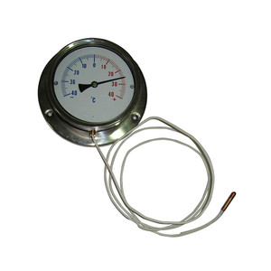 Thermomètre capillaire en acier inoxydable complet pour climatisation, bride avant et arrière - Product Image 1