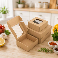 Boîte cadeau carrée en papier kraft blanc mat créatif, bonne étanchéité, personnalisable, transparente pour aliments et économique
