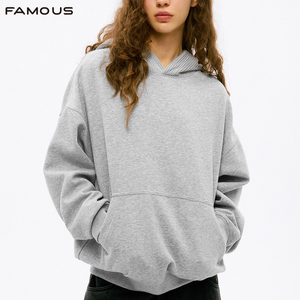 <span class=keywords><strong>Sweat</strong></span> à capuche patchwork imprimé 3D en relief pour homme, style streetwear, coupe ample, en molleton texturé, logo personnalisé, vente en gros - Product Image 3