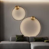 Creative lumière luxe minimaliste salon mur arrière chambre entrée ronde ambiante applique murale