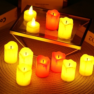 Wholesale Led <b>Candle</b> Battery Operated Flameless <b>Candle</b> Gift Box Set Home Wedding Decor Mini Electric Light <b>Red</b> Pillar <b>Candle</b> - Product Image 3
