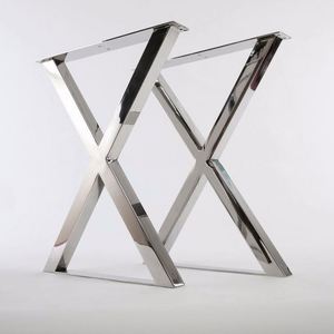 Custom X Shape Stainless Steel Leg for Coffee and Dining Table Leg - Product Image 2