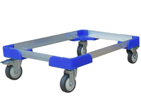 Chariot de manutention en aluminium DOPRO |   Chariot à 4 roues |   Chariot à plateforme robuste |   Tailles personnalisables
