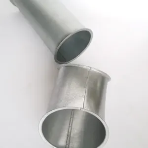 100 millimetri hanno galvanizzato la canalizzazione della raccolta polvere del tubo/gomito con la clip/bordo 6mm per il collegamento rapido del morsetto