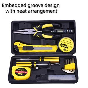 Ensemble <span class=keywords><strong>d</strong></span>'outils miniatures isolés en acier au carbone 13 pièces Kit <span class=keywords><strong>d</strong></span>'électricien Tournevis Pinces Ruban OEM Boîte rigide Sécurité Bricolage à domicile Powerlift - Product Image 3