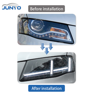 Conjunto de Faros Delanteros Automáticos Junyo para B8 Modificado, Estilo Tt, Proyector LED, Luces de Circulación Diurna, Alto Rendimiento Luminoso, Ofrece 8000 Lúmenes - Product Image 1
