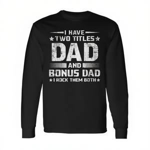 Maglietta a maniche lunghe da uomo Bonus Dad, maglietta regalo per la festa del papà - Product Image 2